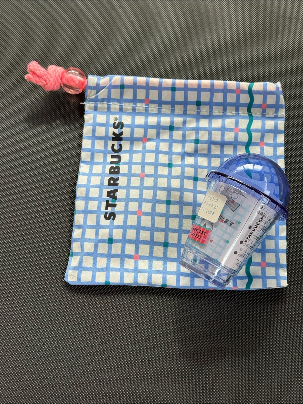 Starbucks Mini Drink Smoothie Coffee Cup w/drawstring pouch Japan Limited NWT - Picture 2 of 6
